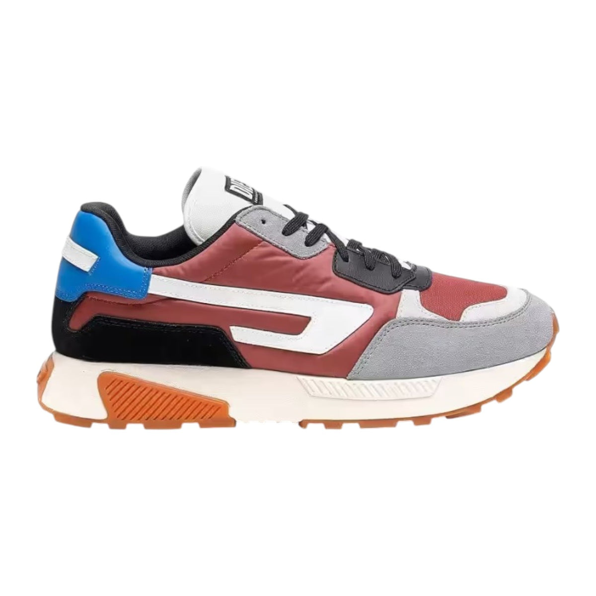 Diesel S-Tyche LL Running Sneakers | Burgundy/Stone/Blue D Logo