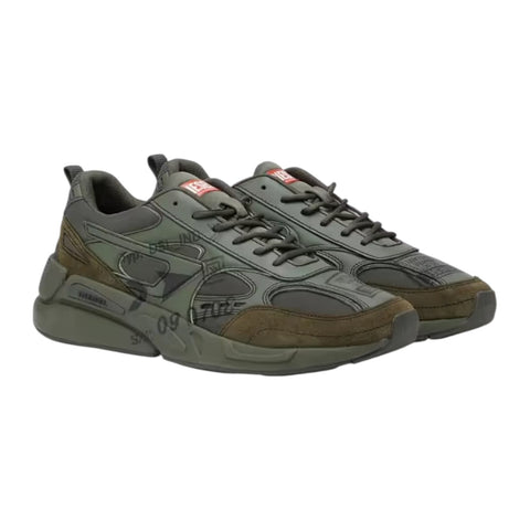 Diesel S-Serendipity Sport Sneakers | Olive Graphic Logo Comfort