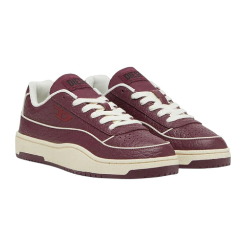 Diesel S-Tracker-D Low Sneakers – Men’S Burgundy Leather Casual Shoes