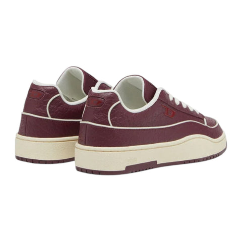 Diesel S-Tracker-D Low Sneakers – Men’s Burgundy Leather Casual Shoes