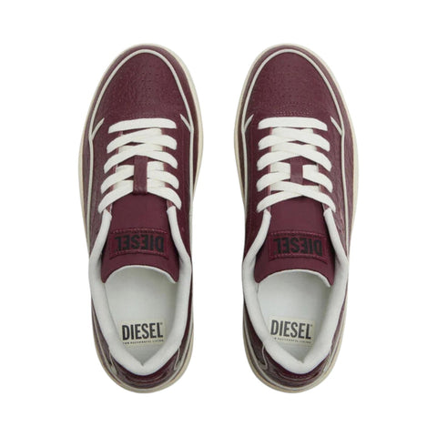 Diesel S-Tracker-D Low Sneakers – Men’S Burgundy Leather Casual Shoes