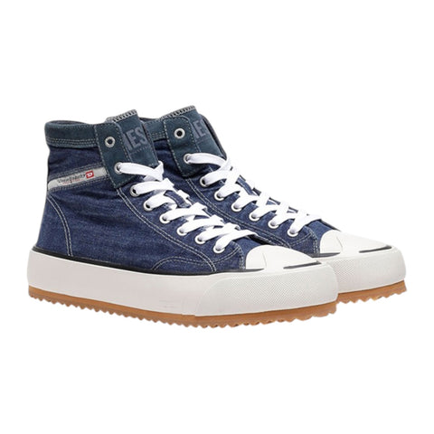 Diesel S-Principia Mid X Denim Sneakers | Blue High-Top Streetwear