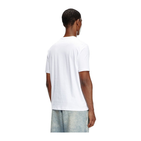 Diesel T-Shirt Micro-Embroidered Logo - White