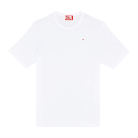 Diesel T-Shirt Micro-Embroidered Logo - White