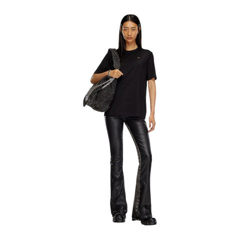 Diesel T-Shirt Micro-Embroidered Logo - Black