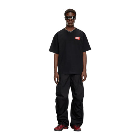 Diesel T-Box Lab T-Shirt Jacquard Logo Patch - Black