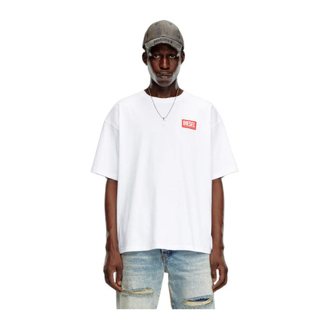 Diesel T-Box Lab T-Shirt Jacquard Logo Patch - White