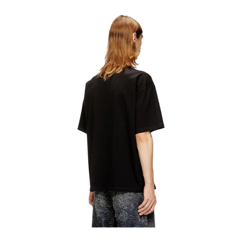 Diesel T-Boxt T25 Black Maglietta T-Shirt – Cotton Graphic Logo Tee