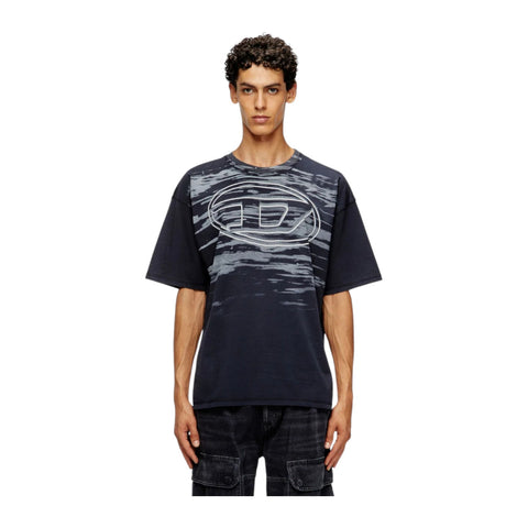 Diesel T-Boxt-T5 Dark Blue T-Shirt – Relaxed Fit with Oval D Logo