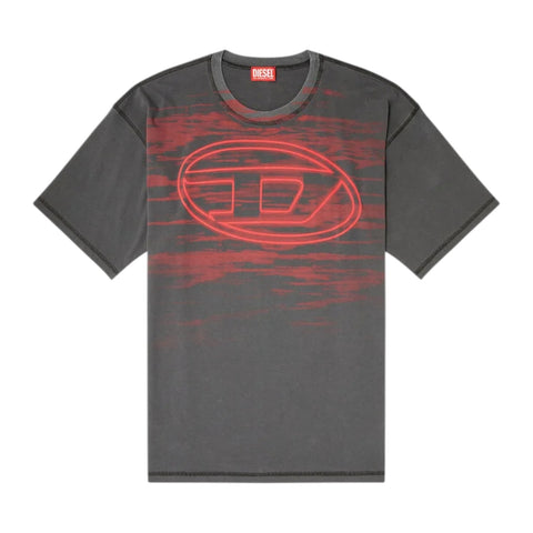 Diesel T-Boxt-T5 Charcoal Grey T-Shirt – Relaxed Fit Oval D Logo