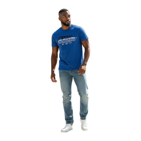 Diesel T-Shirt T-Just L3 Gel Print Blue