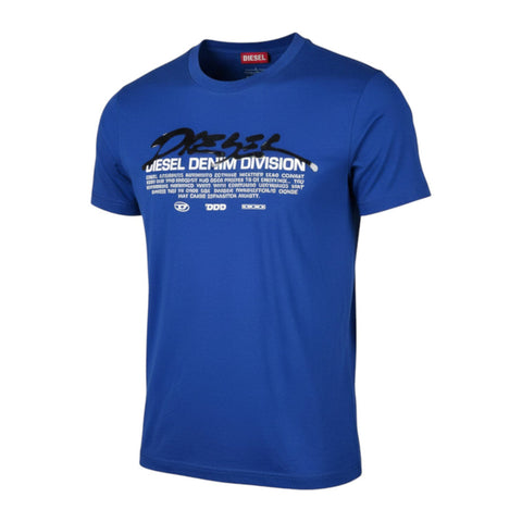 Diesel T-Shirt T-Just L3 Gel Print Blue