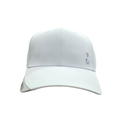 Polo Cap Metal Pony Fitted Peak White