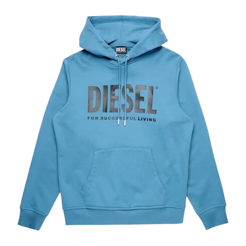 Diesel Hoodie S-Girk Ecologo Print Blue