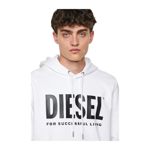 Diesel Hoodie S-Girk Ecologo Print White