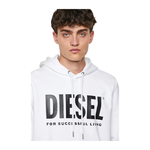 Diesel S-Girk Hoodie Ecologo Print | White