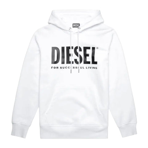 Diesel Hoodie S-Girk Ecologo Print White