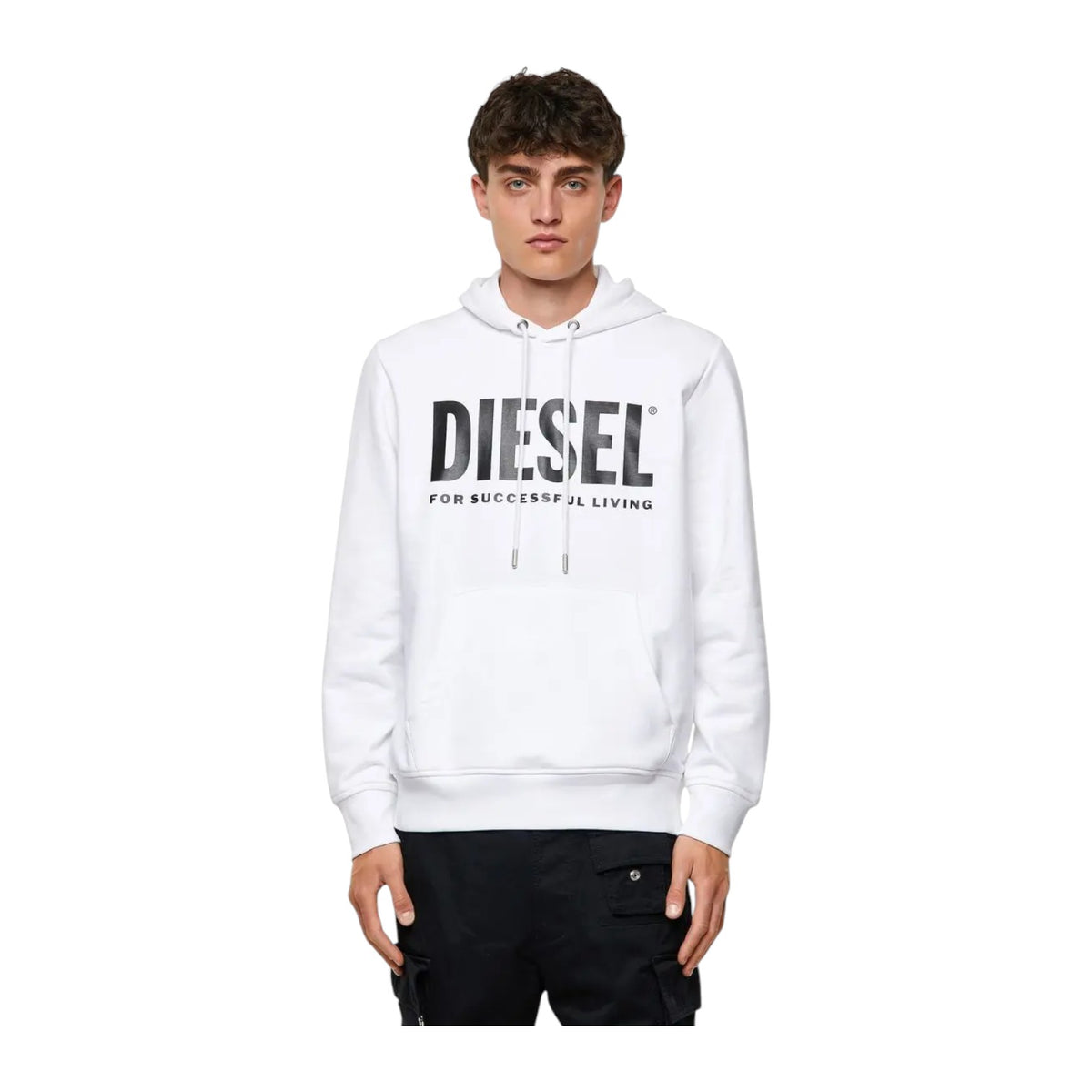 Diesel S-Girk Hoodie Ecologo Print | White