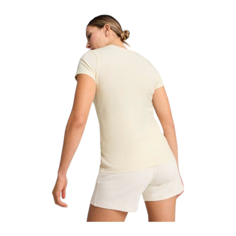 Puma T-Shirt Womens Essential Elevated Cream