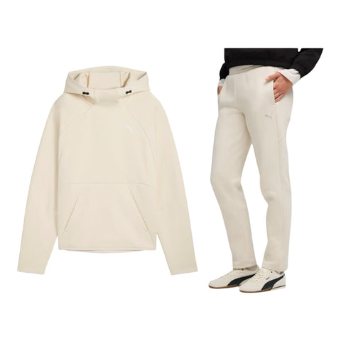 Puma Evostripe Comfort Regular Fit Tracksuit Set - Alpine Snow Cream