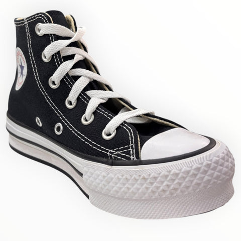 Converse School Kids Chuck Taylor All Star Hi Eva Lift Black And White