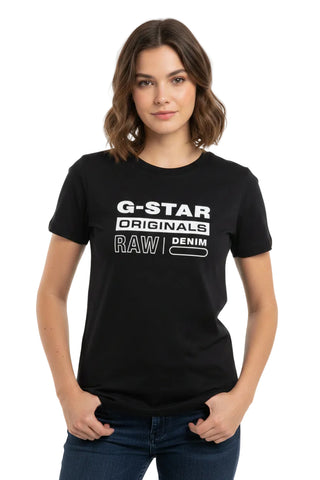 G Star T Shirt Ladies Originals Black