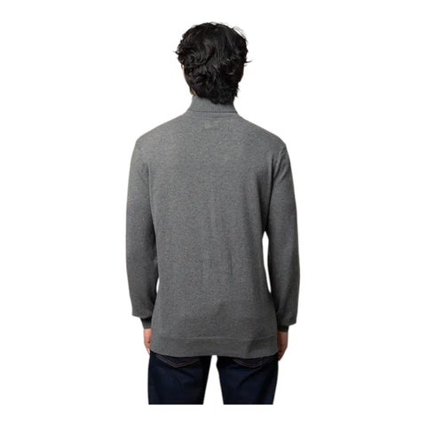 Polo Mens Long Sleeve poloneck Knitwear - Grey Melange
