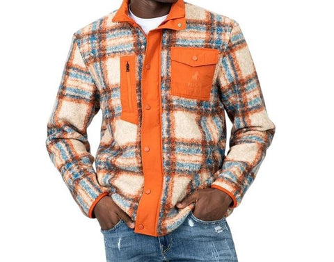The Polo Flannel Overshirt Burnt Orange