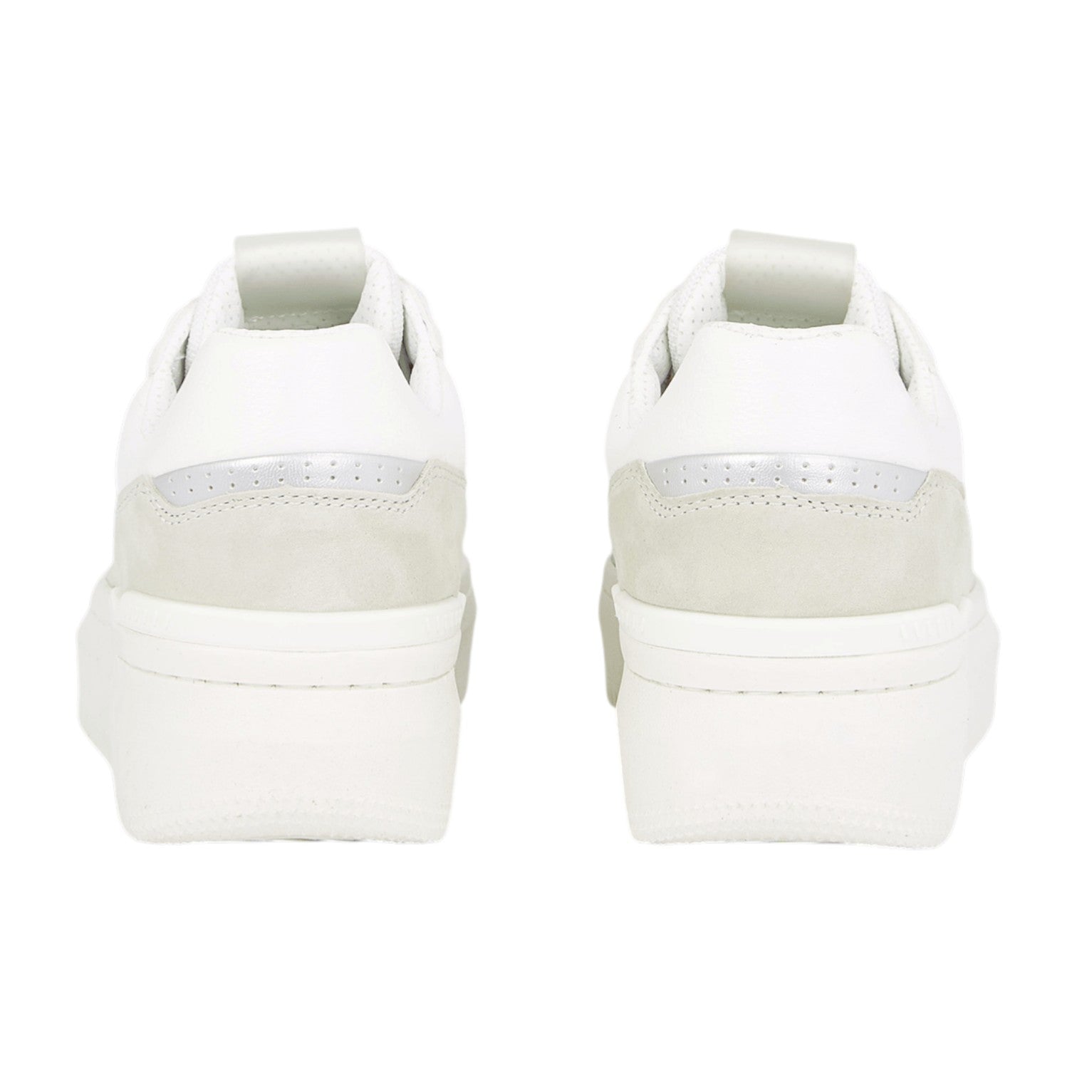 G Star Ladies Eve Basic Leather Sneakers - White/Silver