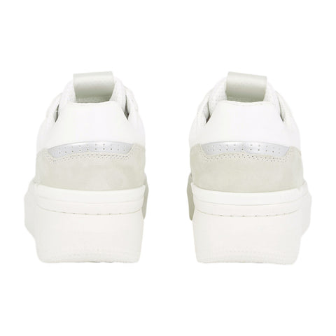 G Star Ladies Eve Basic Leather Sneakers - White/Silver