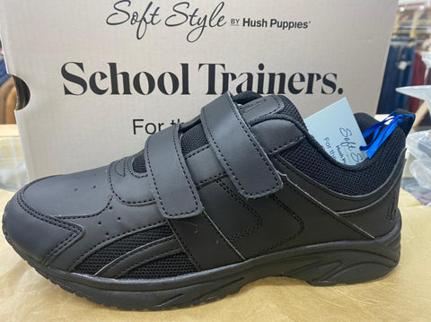 Hush Puppie Deuce Velcro Trainer Black