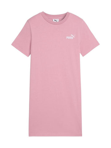 Puma Dress Essential Tee Logo Slim Poised Pink