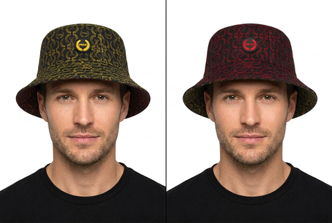 Rossimoda Reversible Bucket Hat Wreath Black