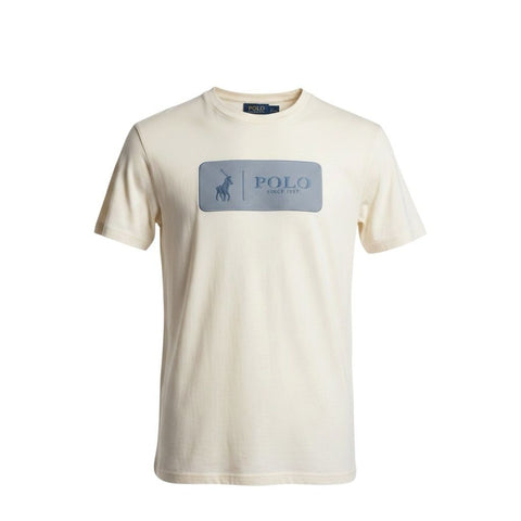 Polo T-Shirt Block Logo Printed Off White
