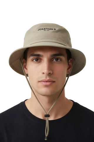 The Jonathan D Tech Utility Bucket Hat : Stone