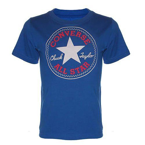 Converse All Stars Boys T-Shirt Chuck Patch Sapphire Blue
