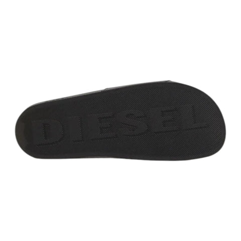 Diesel Sa-Swim-Rubber Pool Slides D Logo | Black