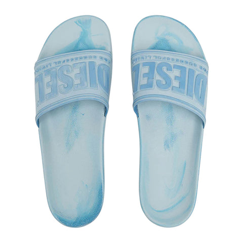 Diesel SA-Mayemi CC Men’s Sandals – Ice Flow Cendre Blue Slide Sandals