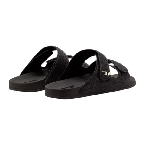 Diesel SA-LAX D X Black Sandal – Men’s Denim Slides