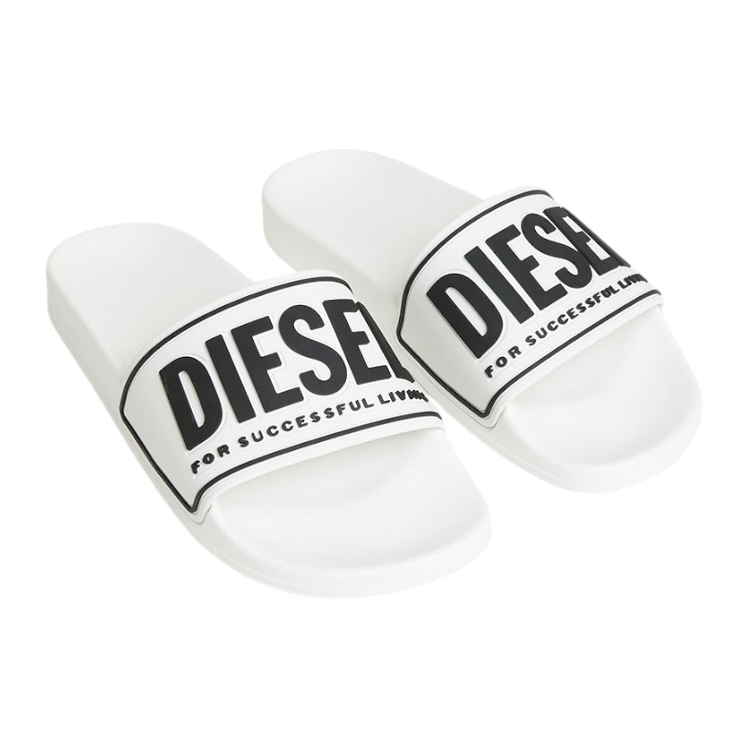 Diesel Womens SA-Mayemi CC Sandal - White/Black