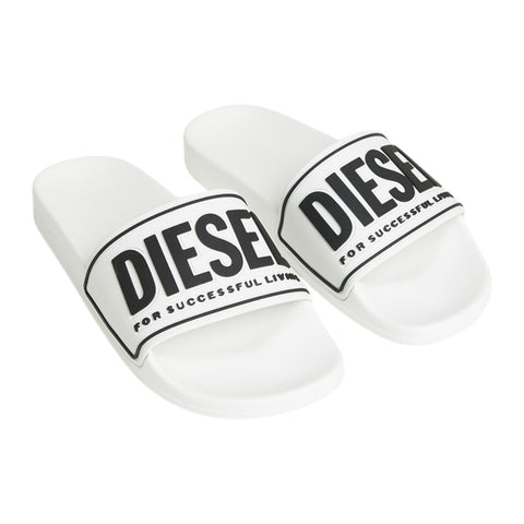 Diesel Womens SA-Mayemi CC Sandal - White/Black