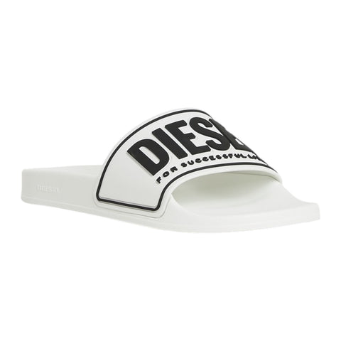 Diesel Womens SA-Mayemi CC Sandal - White/Black