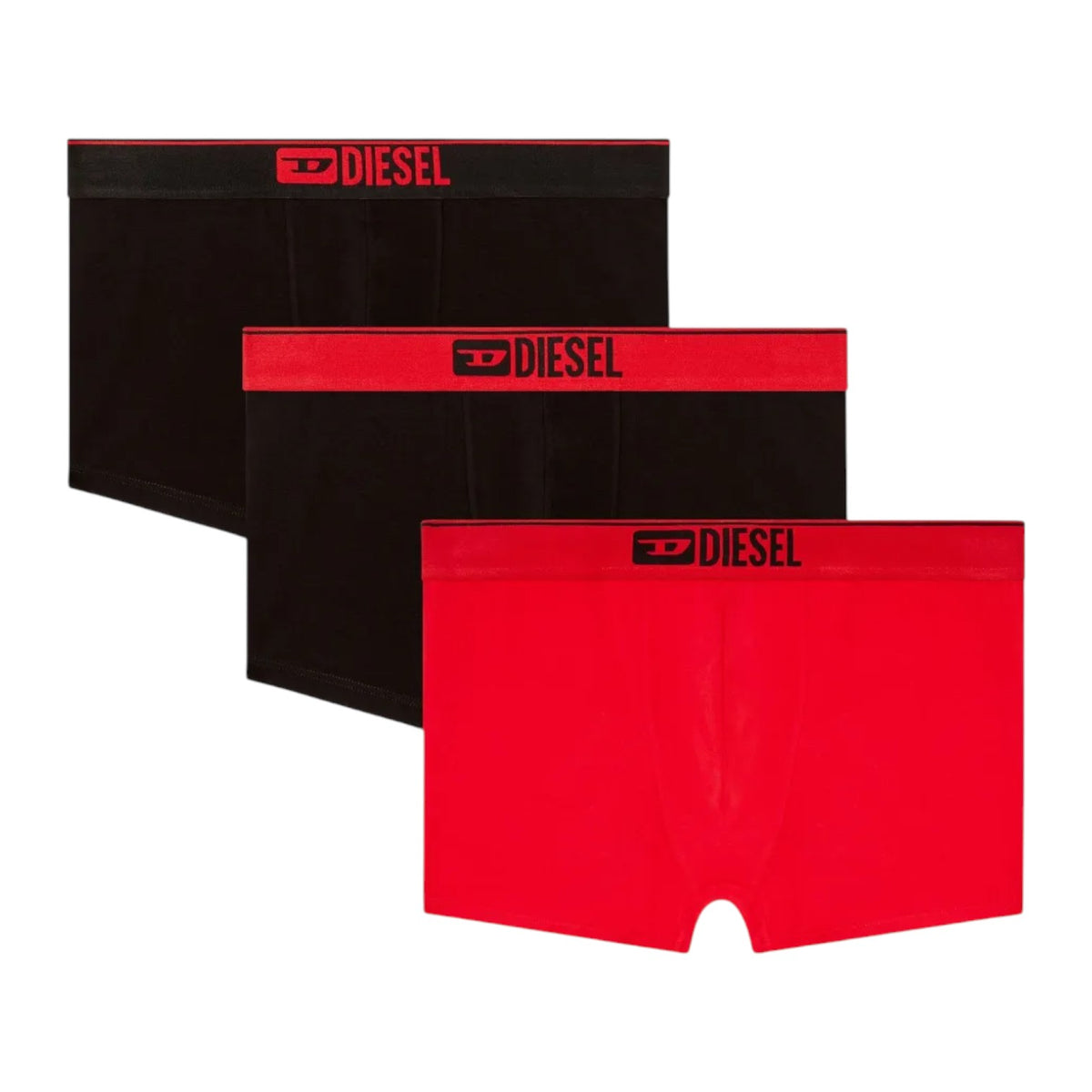 Diesel Underwear Umbx-Damien 3-Pack | Black/Red