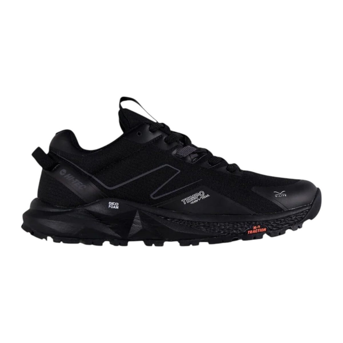 Hi-Tec Geo Tempo Trail Black – Men’s Lightweight Trail & Outdoor Sneaker