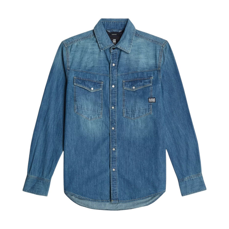 Gstar Shirt L/S Dakota Slim Faded Denim