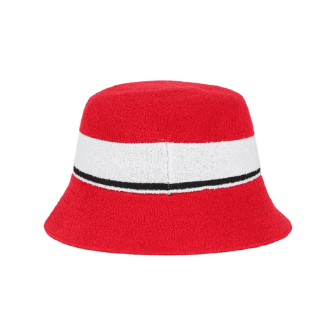 Kangol Bermuda Stripe Bucket Scarlet