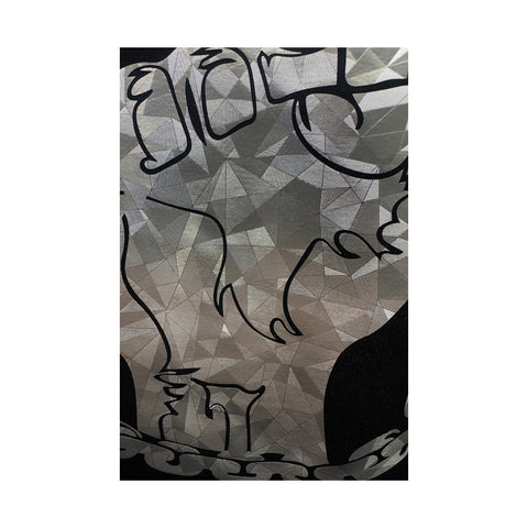 Vialli Lanvin T-Shirt – Black | Premium Mosaic Print Summer Tee