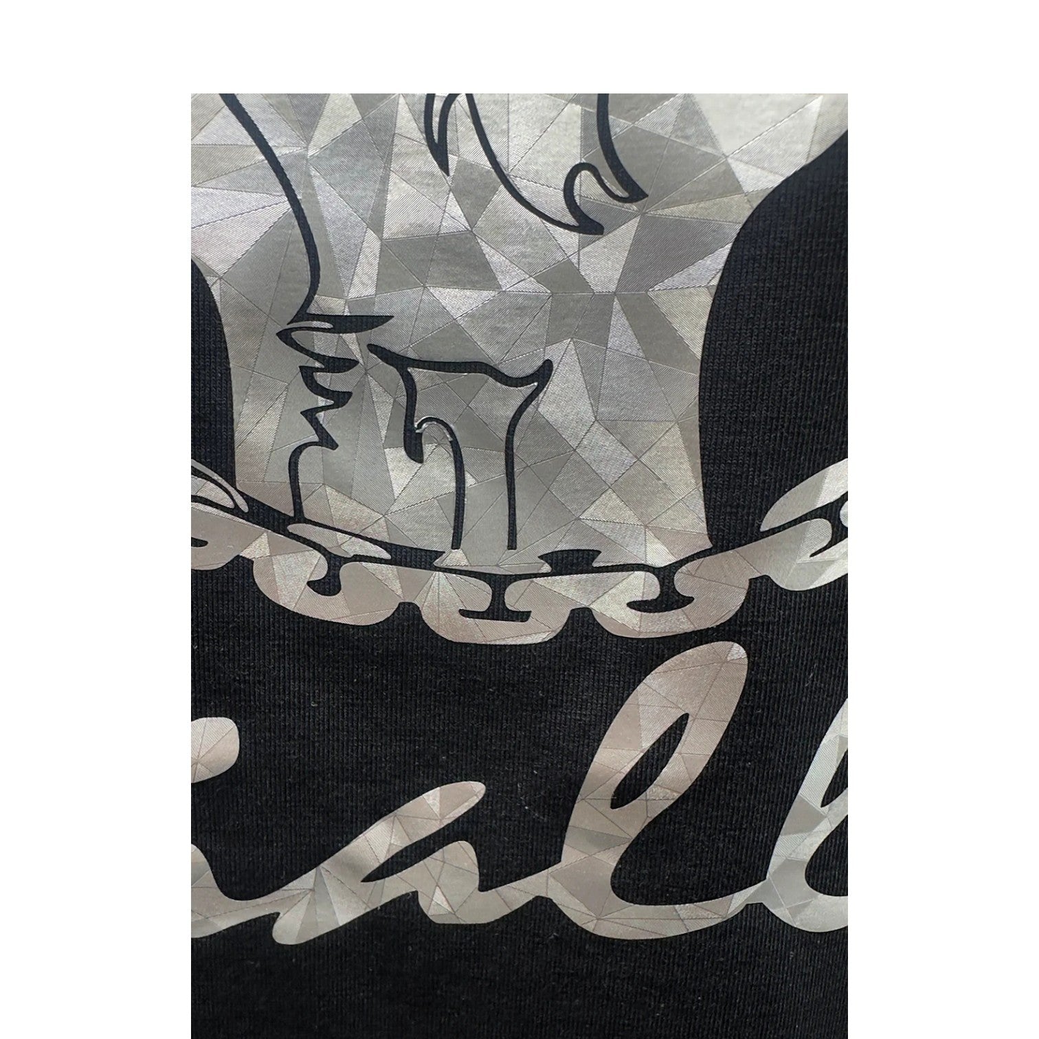 Vialli Lanvin T-Shirt – Black | Premium Mosaic Print Summer Tee