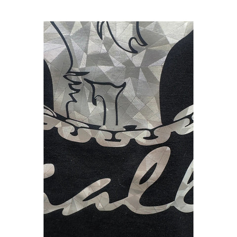 Vialli Lanvin T-Shirt – Black | Premium Mosaic Print Summer Tee