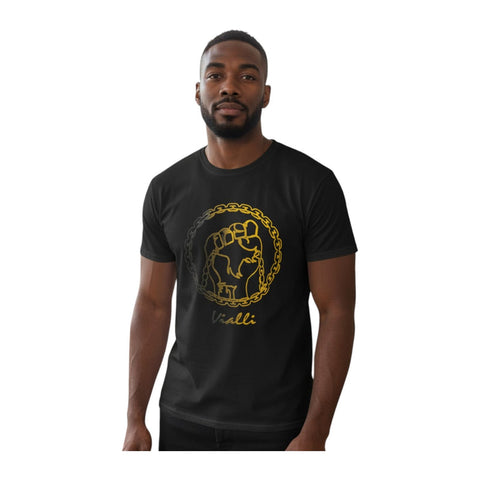 Vialli Leona T-Shirt in Black & Gold